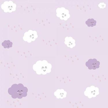 Imagem de Papel De Parede Infantil Nuvem Menina