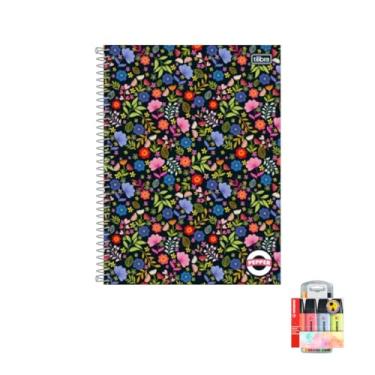 Imagem de Kit Caderno Capa Sortidas 20M 320F Tilibra Caneta Point 88 Fineliner e Marca Texto Boss