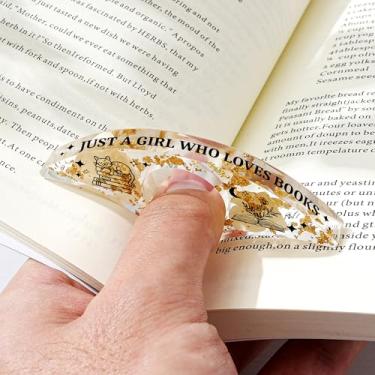 Imagem de Marcador de livro de resina de flor de aniversário personalizado, marcador de livro para presentes de aniversário de Natal, acessórios de leitura de anel de polegar feitos à mão com flor personalizada