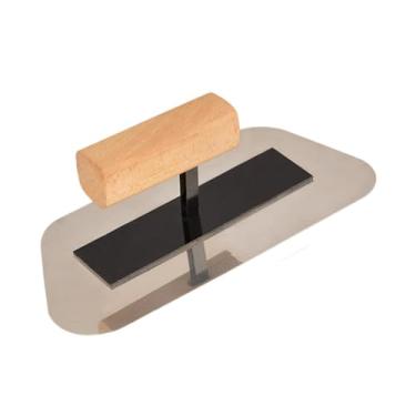 Imagem de Generic Desempenadeira de gesso prateada em aço inoxidável, leve, profissional, prática, multiuso, estável, para alvenaria e concreto.