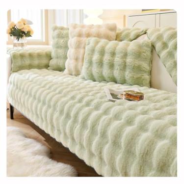 Imagem de SPXMQSS Capa para sofá, capa de sofá seccional, antiderrapante, universal, em forma de L, protetor de sofá grosso, capa de sofá de canto, protetor de móveis, lavável, G 30 x 50 cm