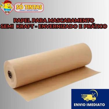 Imagem de Papel para Mascaramento Semi Kraft Envernizado Madruga 90cm x 50m TSK 
