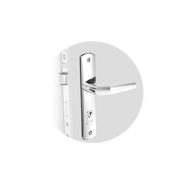 Imagem de Fechadura Externa Cromada Popline Reta Soprano