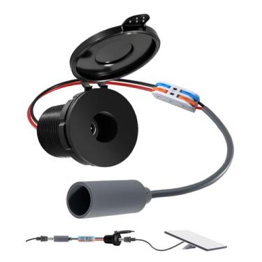 Imagem de Suporte de painel Starlink Mini RV DC, adaptador DC Boost com capa à prova d'água e plugue fêmea, adaptador de alimentação de montagem em painel de porta 5521, instalação integrada para trailer