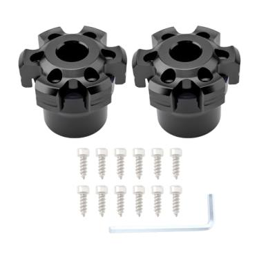 Imagem de Windance 2 peças deslizantes de quadro de motocicleta universais liga de alumínio garfo dianteiro copo de proteção contra colisão para motocross ciclomotor scooters Dirt Pit Bikes (preto)