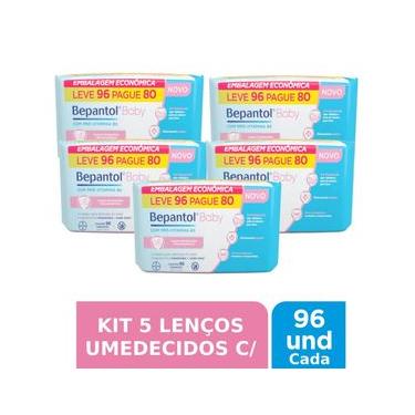 Imagem de Kit 5 Lenços Umedecidos Hipoalergênicos 96un cada - Bepantol
