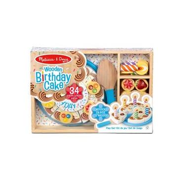 Imagem de Comidinha Brinquedo Madeira Bolo Aniversário Melissa & Doug