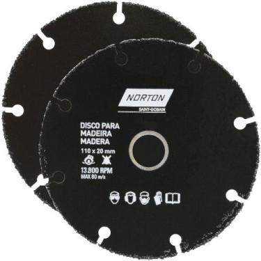 Imagem de Disco de corte para madeira em tungstênio 110 x 20 mm - Norton