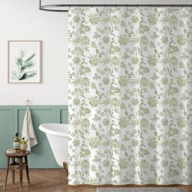 Imagem de Cortina de chuveiro jinchan Vintage Floral Waterproof 180x180cm
