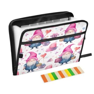 Imagem de Wassud Aquarela Padrão de Gnomo Acordeão Arquivo Organizador Letra A4 Pasta de Arquivo de Papel Organizador de Documentos com Etiquetas Pasta de Arquivo Expansível 13 Bolsos