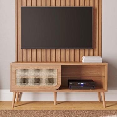 Imagem de Rack Tela Para Tv Em Mdf 135 Cm Com 1 Porta De Correr Freijó Dalla Costa