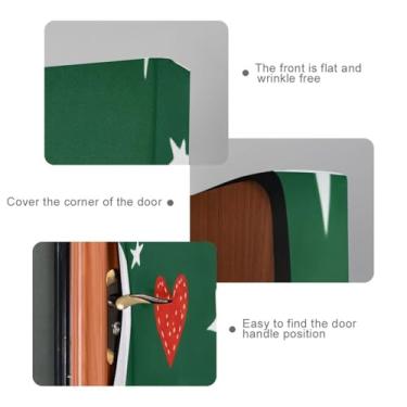 Imagem de Wassud Linda capa de porta de Halloween Boo decoração externa faixa interna varanda decoração de casa grande decoração de porta da frente 96 x 98 polegadas