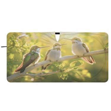 Imagem de CEBUGI Para-brisa de carro dobrável sombra de sol beija-flor persianas de janela de carro guarda-chuva dianteiro para-brisa para-sol para acessórios de carro legal bloqueador solar refletivo de carro