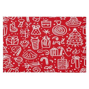 Imagem de CEBUGI Tapete de área 60 x 90 cm macio lavável tapete antiderrapante com suporte de borracha ornamentos de Natal tapetes de área para sala de estar, quarto, decoração de casa