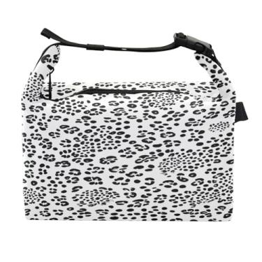Imagem de STAYTOP Linda lancheira com estampa de leopardo com fivela de alça, lancheira isolada para meninos e meninas, lancheira térmica para trabalho escolar