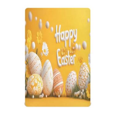 Imagem de STAYTOP Lençóis de berço de ovos de páscoa para meninos e meninas, lençol com elástico para berço padrão e colchão infantil, de microfibra supermacia, 99 × 69 × 5 cm