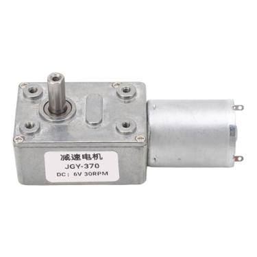 Imagem de WALFRONT Redutor de Turbina de Alta Torção Motor de Engrenagem de 6V Com Travamento Automático Motor DC de Eixo único Com Base Fixa Eixo de 12 Mm para Máquinas de Rotulagem Máquinas de (30 RPM)