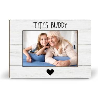Imagem de iEFEY Porta-retratos Titi 21 x 14 cm, presentes gigi de netos, netos, mães, presente de aniversário, melhor avó, porta-retratos de madeira, serve para 10 x 15 cm para decoração de mesa de mesa