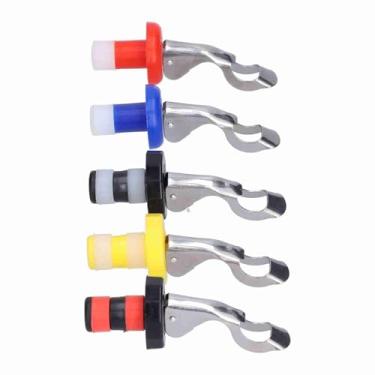Imagem de Cryfokt Pcs Silicone Rolha de Vinho Portátil Manual Garrafa de Vácuo Plugue Cortiça Vedação Frescura para Presente de Festa Em Casa, Suprimentos de Bebidas Reutilizáveis ​​Seguros para Amantes de