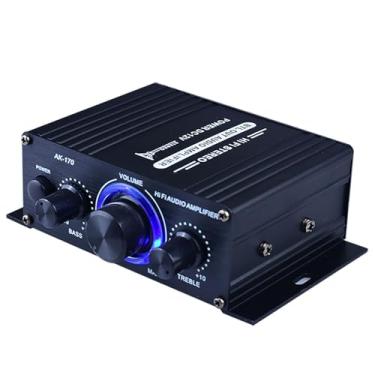 Imagem de Amplificador de potência de áudio máximo 200 W + 200 W 2 canais HiFi estéreo amplificador amplificador receptor