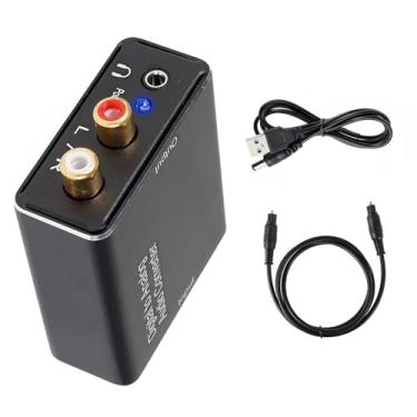 Imagem de Conversor digital para analógico digital óptico para analógico estéreo adaptador de áudio RCA L/R