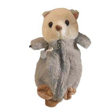 Imagem de Baoblaze Estojo de lápis de pelúcia em formato de animal, bolsa multiuso de desenho animado, bolsa de cosméticos macia em formato de bichinho para borrachas, Lontra Marinha