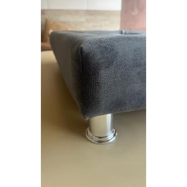Imagem de Cama Box Pet Cachorro, Gato Realeza King – Conforto, Sofisticação e Resistência, Pés Cromados (Cinza)