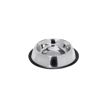Imagem de Comedouro e Bebedouro Inox Antiderrapante para Cães e Gatos | Pote Inox Resistente BPA Free para Água e Ração(P 150ml (15cm))