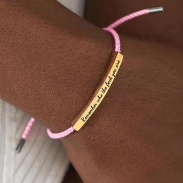 Imagem de Pulseira feminina Remember Who You Are para mulheres, joias motivacionais de incentivo para mulheres com declaração inspiradora, presentes de amizade para mulheres, presentes de Natal, Dia dos
