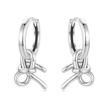 Imagem de GemKing Brincos de argola torcida SCE1854, Prata esterlina, Sem Pedra Preciosa