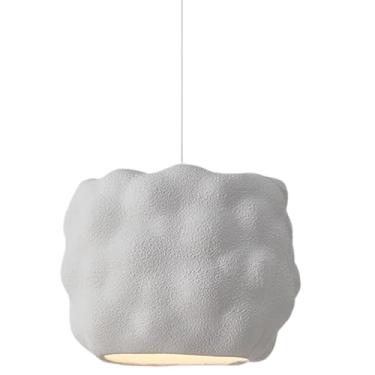 Imagem de Luminária pendente para ilha de cozinha, lustre moderno de resina com 1 lâmpada, ideal para pia, bar, mesa de escritório, estilo minimalista industrial, 35 x 26 cm.