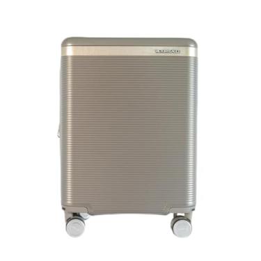 Imagem de Mala de Bordo Rígida ABS com Rodas 360 Graus, Cadeado TSA Integrado, Alça Retrátil em Alumínio, 10Kg, 55x35x23cm (Cinza marrom)