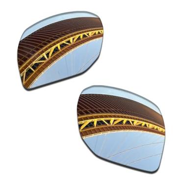 Imagem de LenzProse Lentes de reposição polarizadas de 1,5 mm para óculos de sol Oakley Portal OO9446 62 mm, antiarranhões | Ajuste perfeito, Cromo prateado polarizado - 1,5 mm, 62mm