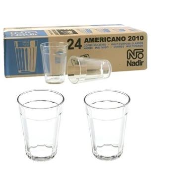 Imagem de Copo Americano Nadir 200ml Original 24un . Vidro Reforçado . Copo para