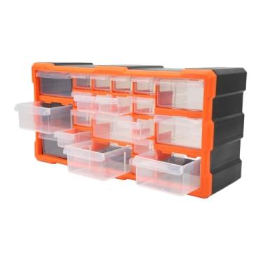 Imagem de ZJchao Armário de Armazenamento de Plástico Organizador de 22 Gavetas Com Divisórias Removíveis para Ferramentas DIY Hardware Artesanato Contas Suprimentos de Costura Transparente