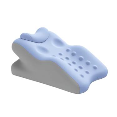 Imagem de YYMIYU Travesseiro de perna de espuma viscoelástica, suporte multifuncional para posição propensa, travesseiro de leitura de encosto de cabeceira (azul)