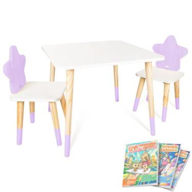 Imagem de Kit Educativo Mesa e 2 Cadeiras Infantil Estrela - Eita Casa Perfeita,