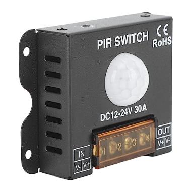 Imagem de Generic Interruptor PIR Sensor de Movimento Com Detecção Infravermelha LED Controlador Automático para Faixa de Luz Externa DC12-24V 30A para Corredor, Banheiro, Garagem, Ferro