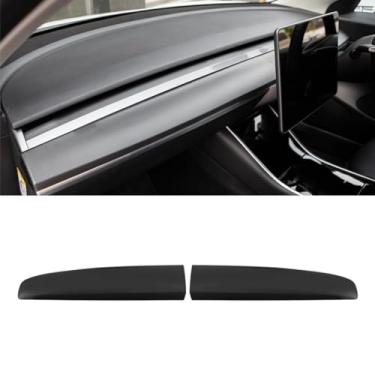 Imagem de Painel segmentado de painel central faixa decorativa interior faixa decorativa compatível com o modelo Y 3 2025+ kit de carroceria acessórios para carro (branco fosco)