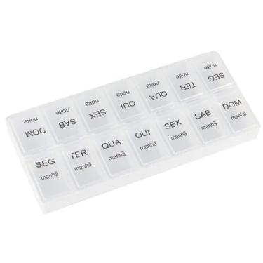 Imagem de Porta Comprimido 14 Divisórias Diária Quadrado Colorido, Porta Comprimido Semanal, Felix Magazine (Cor Sortida)