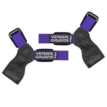 Imagem de Versa Gripps Pro, feito nos EUA, alças de pulso para alternativa de halterofilismo, melhor acessório de treinamento, P, roxo/preto