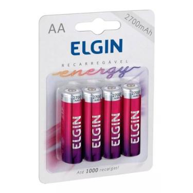 Imagem de Pilha AA Elgin recarregável 2700 mah cartela com 4 unidades