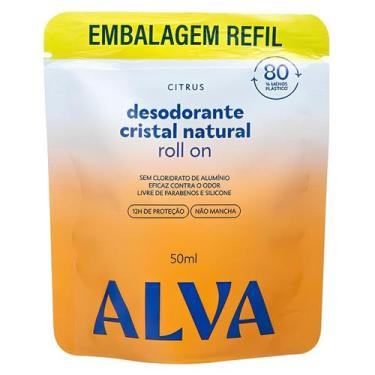 Imagem de Refil Desodorante Cristal Natural Roll-on Citrus 50ml Alva