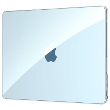 Imagem de EooCoo [Armadura ultrafina] Capa compatível com MacBook Air de 15 polegadas M4 2026 2025 2024 2023 M3 M2 A3241 A3114 A2941, [100% azul celeste, sem lacunas], capa rígida protetora com película de