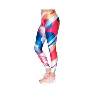 Imagem de Calças De Yoga Florais De Cintura Alta Para Mulheres Leggings Esportiv