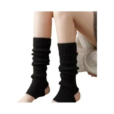 Imagem de Meias Longas De Lã Para Inverno Femininas, Aquecedores De Pernas Para 