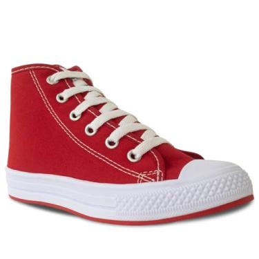 Imagem de Tênis Escolar Infantil Menina 19ao34 Cano Alto Casual 11.145 (Vermelho, BR, Criança de 4 a 8 anos, Numérico, 30)