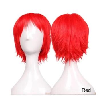 Imagem de Peruca Sintética Colorida BENIHAIR Curta Em Camadas Para Cosplay Mascu