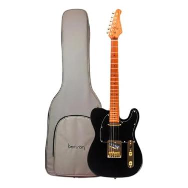 Imagem de Guitarra Elétrica Benson Hardy T 904 Telecaster Black Gold com Capa - Corpo Sólido, Timbre Versátil, Design Clássico