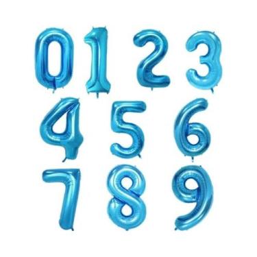 Imagem de Balões De Aniversário De Folha De 40 Polegadas 0-9 Balões De Número Co